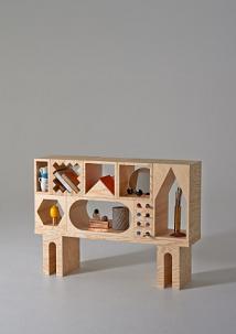 ROOM Collection - rega z drewnianych klockw